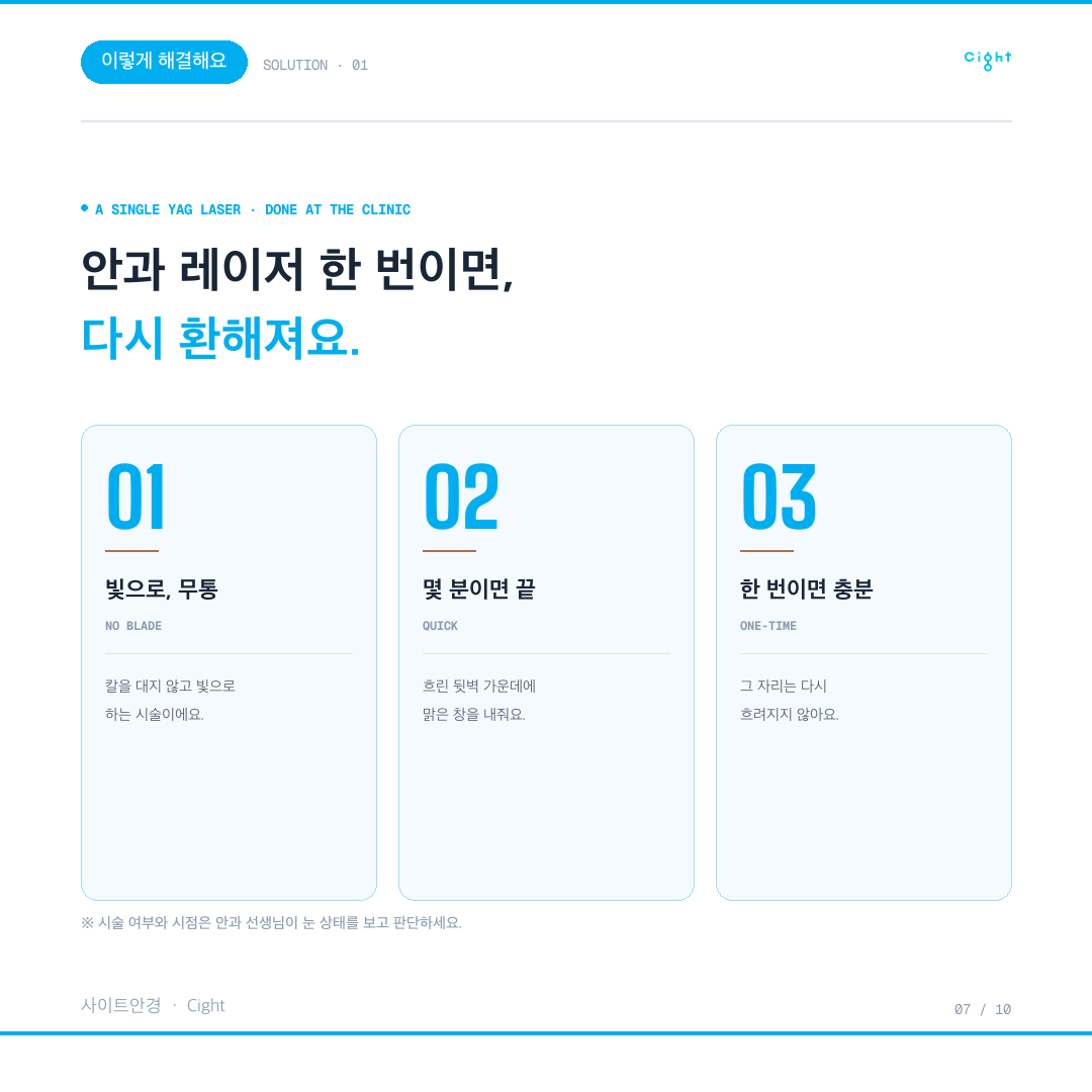 YAG 레이저 시술 설명