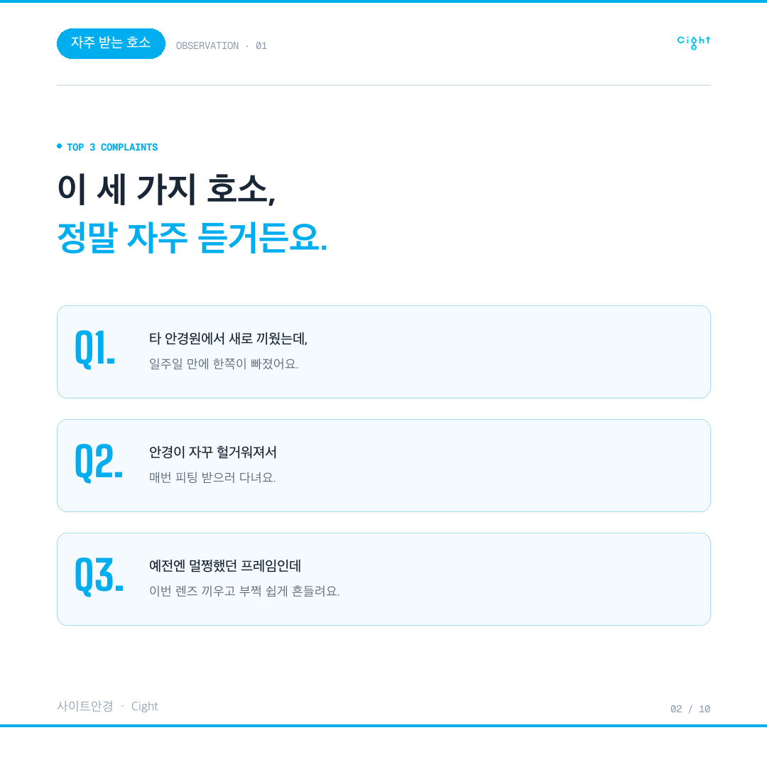 안경렌즈 교체, 결과를 가르는 0.01mm — 그리고 실수에 책임지는 자세