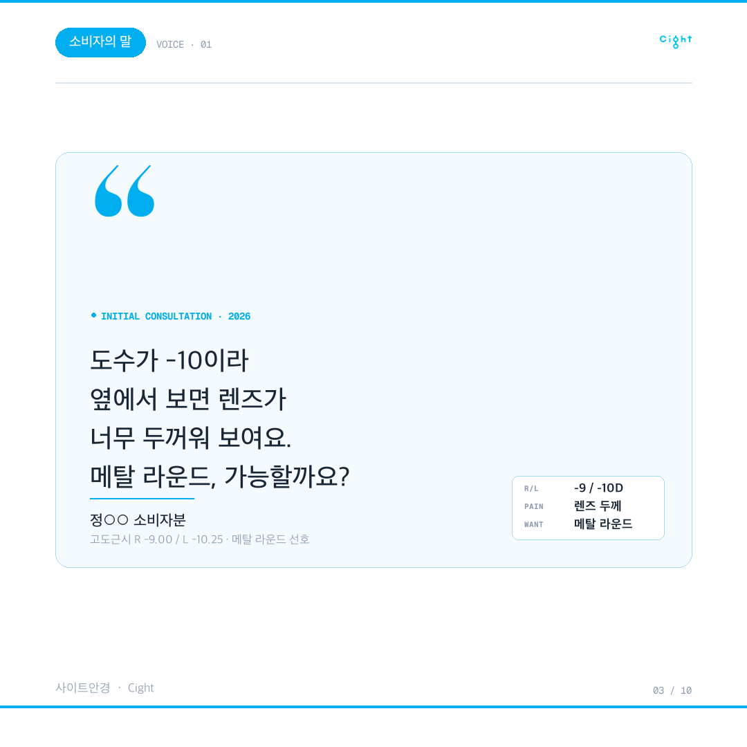 고도근시도 메탈 라운드를 포기하지 않는 법 — 린드버그 LEX 이너림 이야기