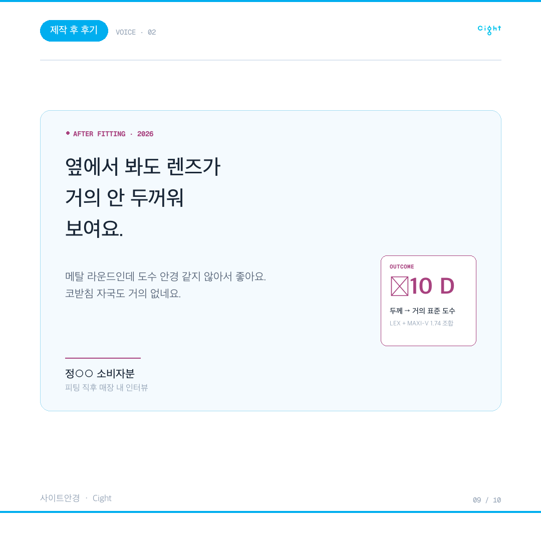 고도근시도 메탈 라운드를 포기하지 않는 법 — 린드버그 LEX 이너림 이야기