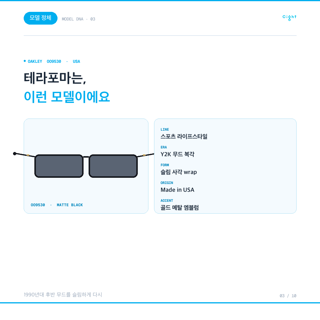 오클리 테라포마 OO9530, 두 컬러를 직접 써보고 적은 입고 기록